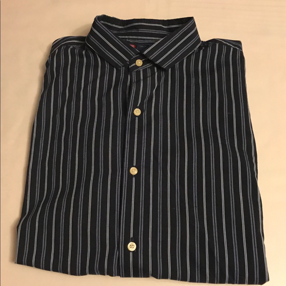 Chaps Grey/Black Stripe Shirt Size XL(18/20)